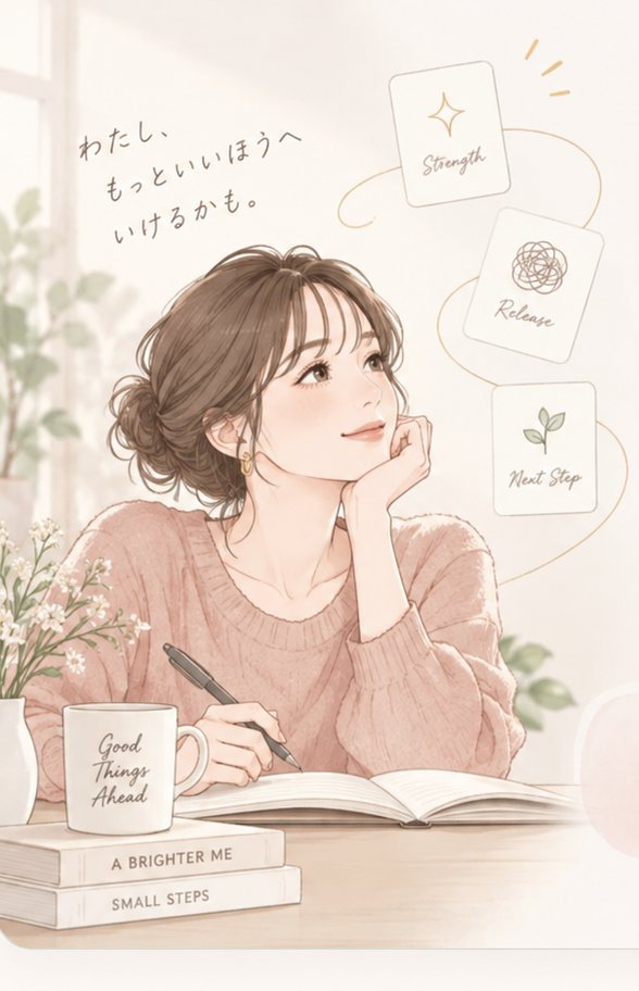 これからの自分について静かに考える40代前後の女性